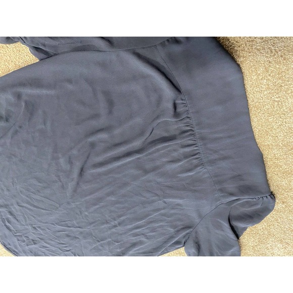 LOFT Womens Small Blouse Gray Ruffle Sleeves‎ - Picture 4 of 4